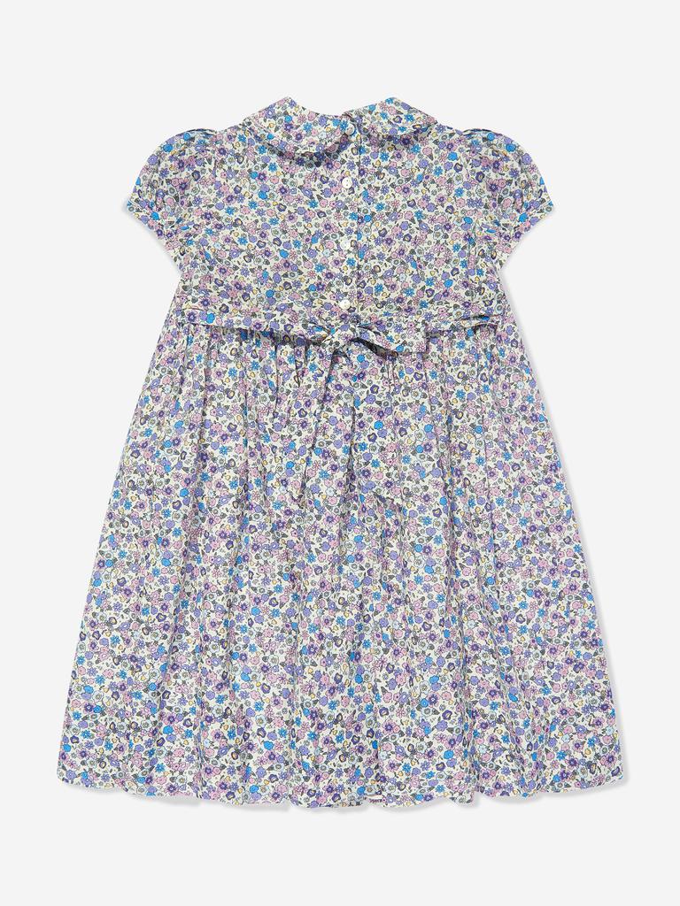 Sarah Louise Sarah Louise Girls Cotton Flower Dress in Purple