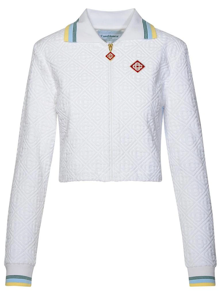 Casablanca Casablanca Logo Embroidered Cropped Bomber Jacket 1