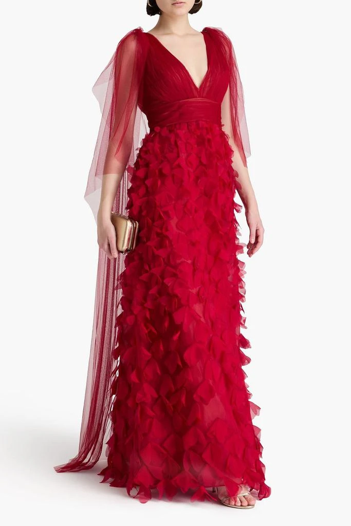 Appliqud pliss-tulle and organza gown  On Sale Now with Up to 50% Off |  Discover Exclusive Deals & Savings at BeyondStyle  Authentic MARCHESA women |dresses|clothing|gowns with Limited-Time Discounts, Free Shipping, and