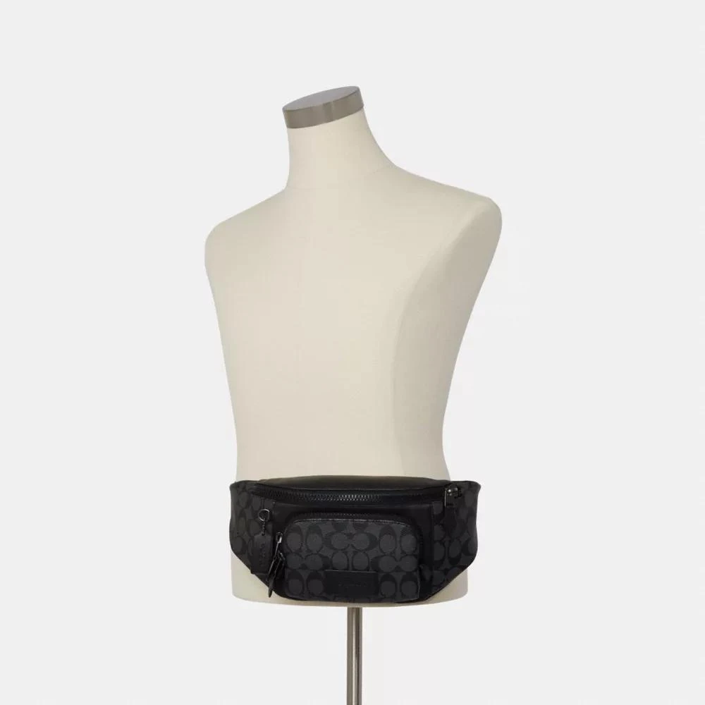 Coach Track Belt Bag In Signature Canvas 5