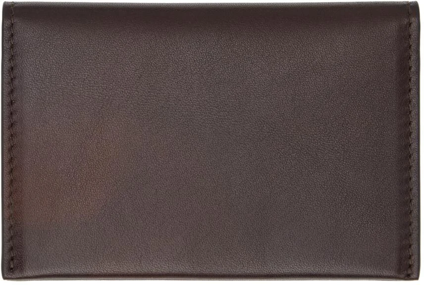 Acne Studios Brown Folded Leather Card Holder 2