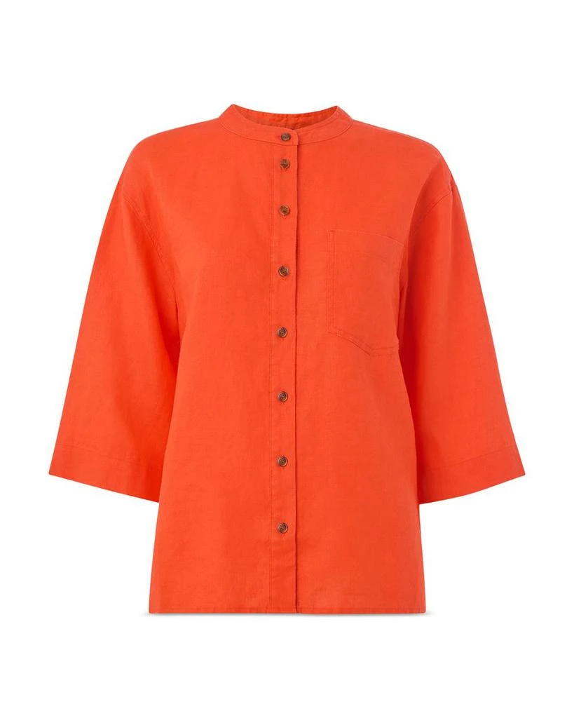 Whistles Grandad Linen Shirt 6