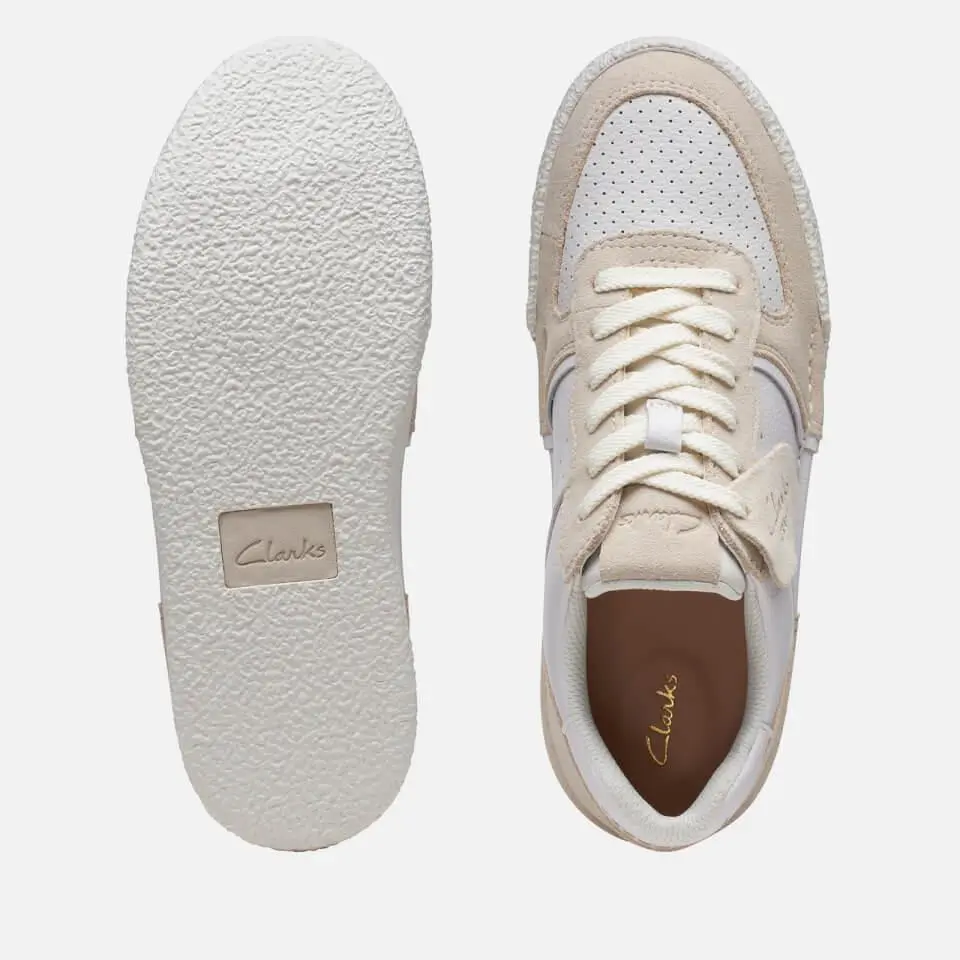 Clarks CLARKS WOMEN'S CRAFTCUP LEATHER AND SUEDE TRAINERS 5