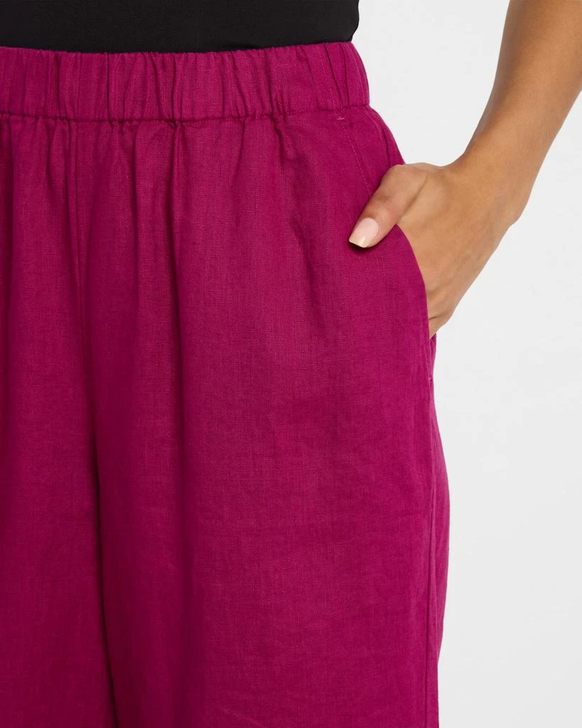 Eileen Fisher Cropped Wide-Leg Organic Linen Pants 5