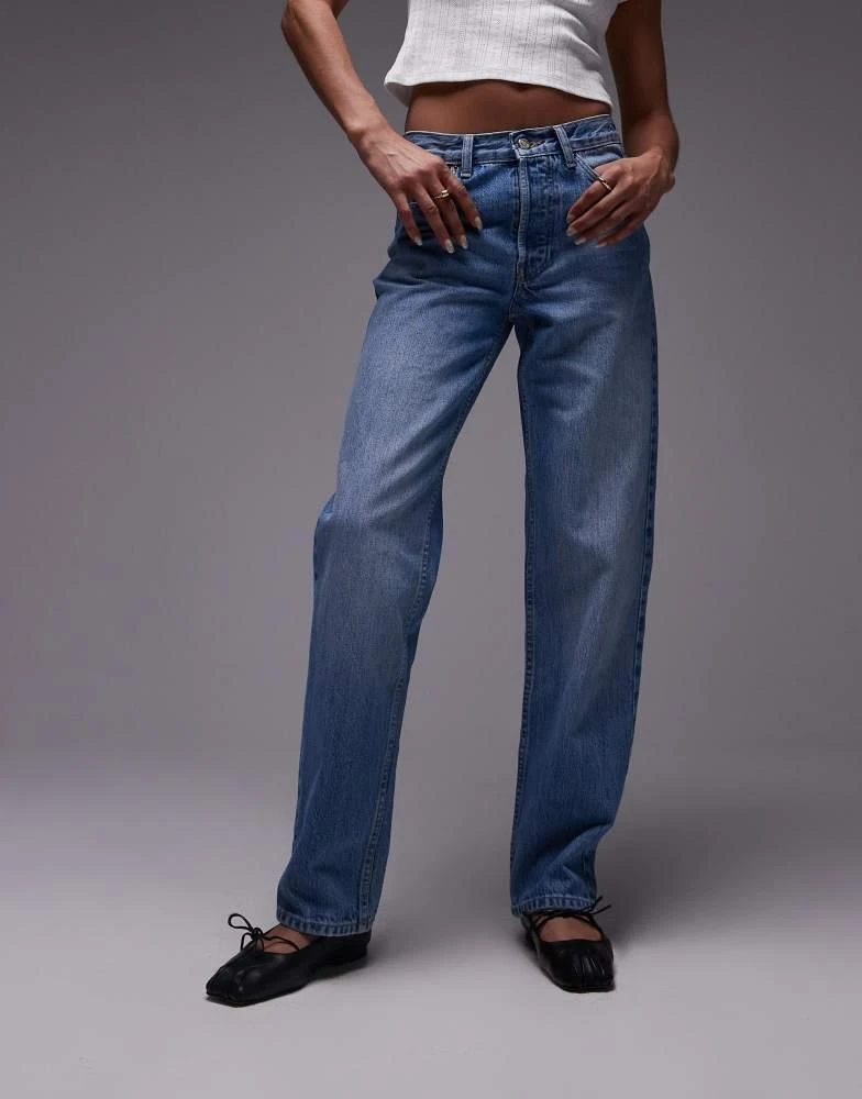 Topshop Topshop Runway mid rise straight jean in bleach 4