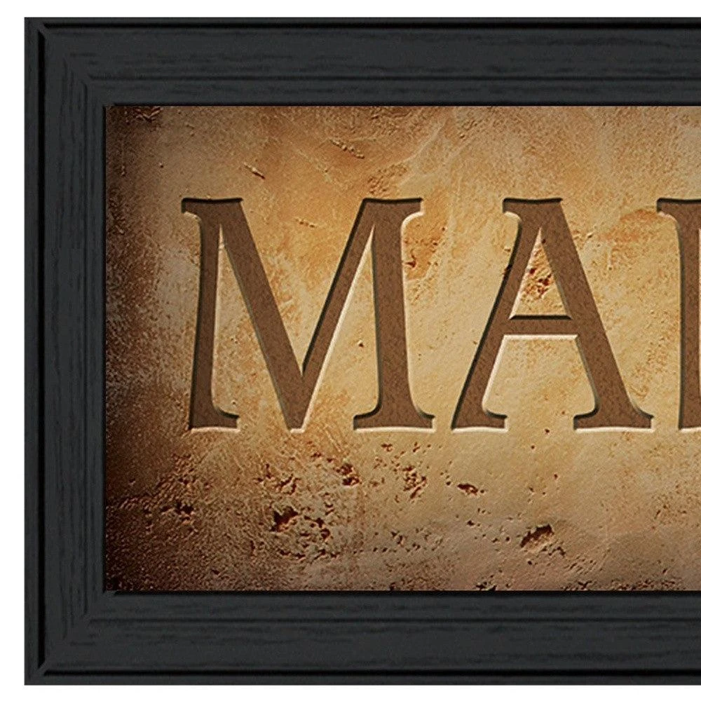 Hivvago Man Cave 1 Black Framed Print Wall Art 3