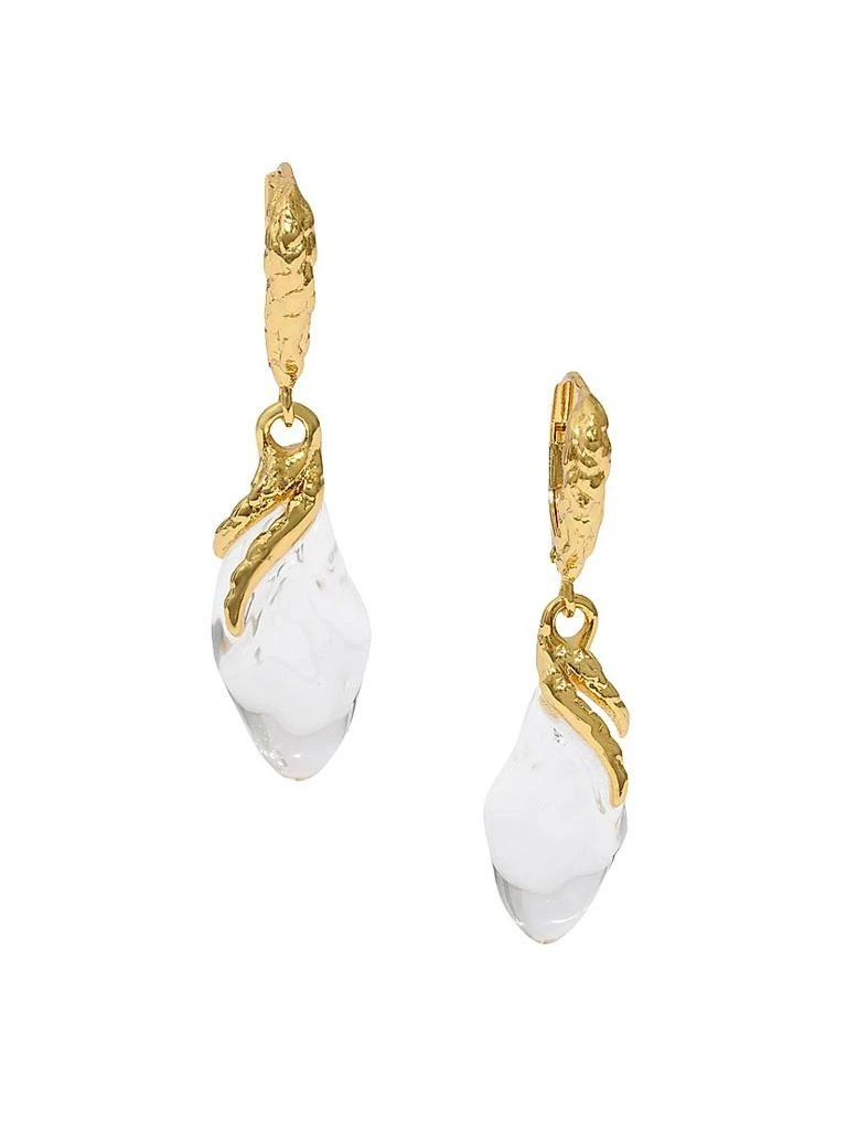 Alexis Bittar Liquid Lucite Vine Raindrop 14K-Gold-Plated Drop Earrings 1