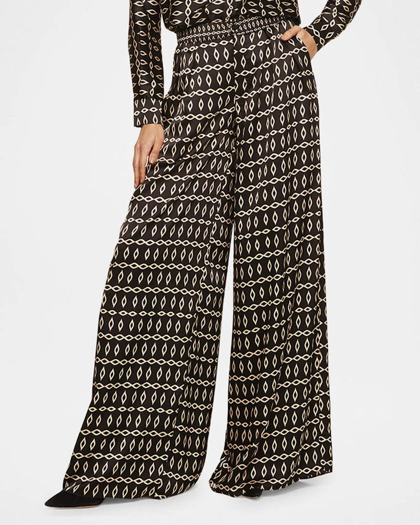 MISA Lemor Wide-Leg Geo-Print Pants 1