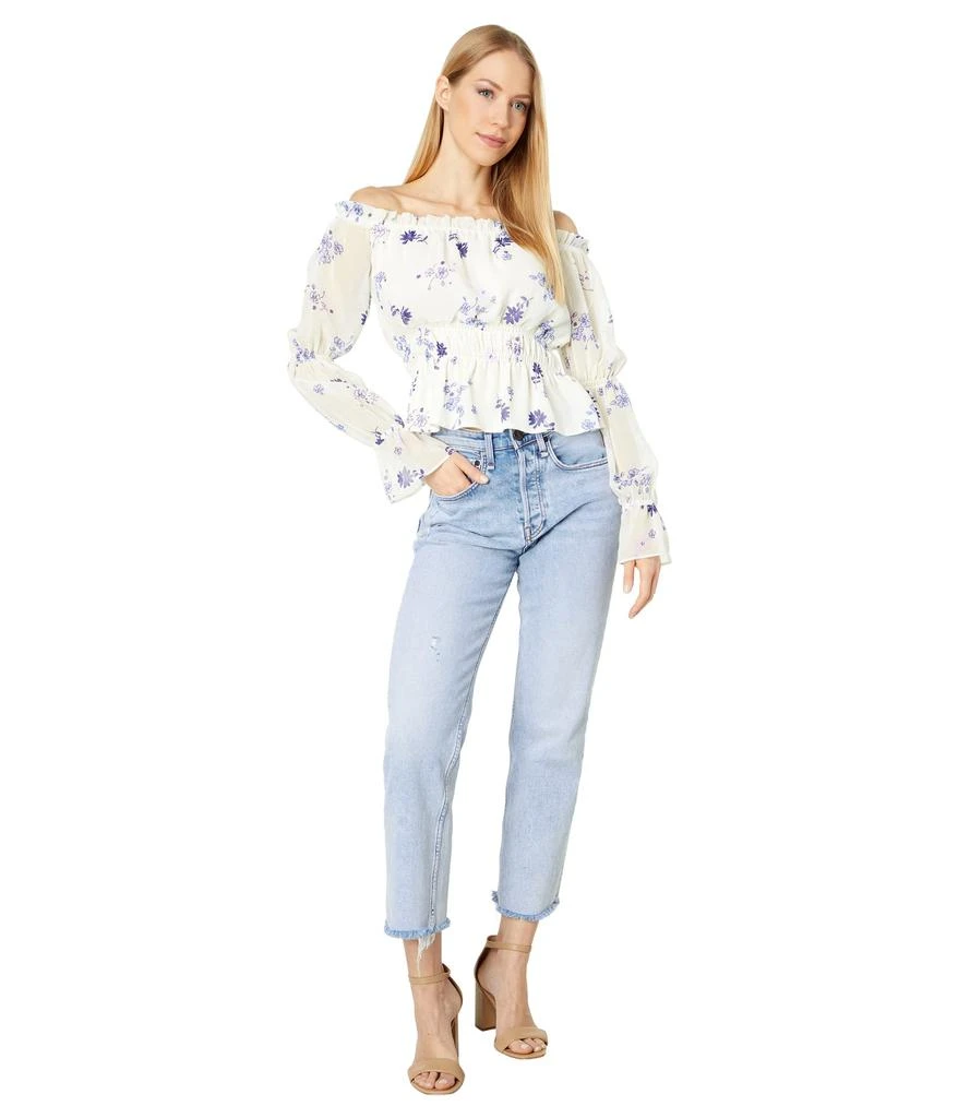 Wayf Portola Off Shoulder Long Sleeve Top 4
