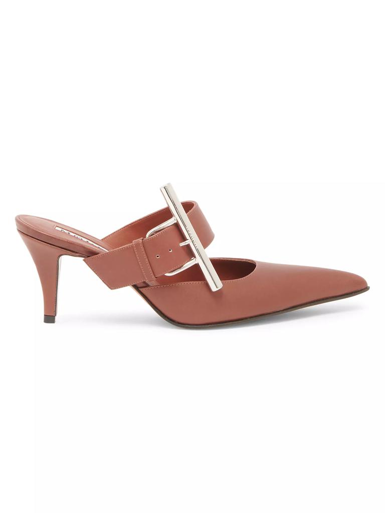 【Alexander McQueen】BIRDEE SANDAL 70MM◆808167WHABS Alexander McQueen Birdee 70MM Leather Mules - Slippers