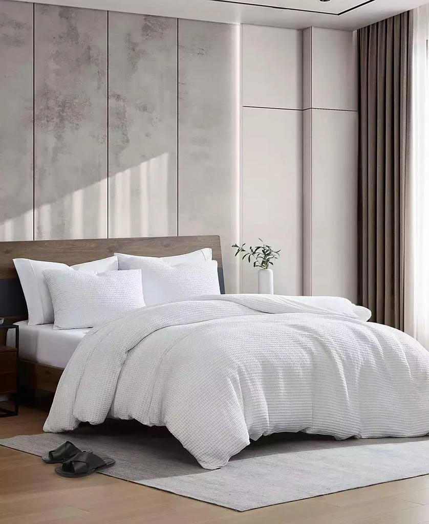 Kenneth Cole Solid Waffle 3 Piece Comforter Set 3