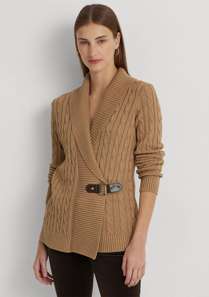 Petite Buckled Cotton Sweater