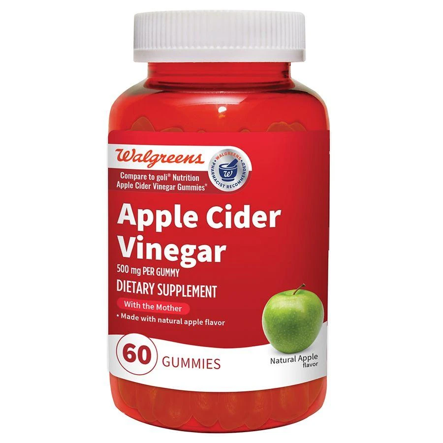 Walgreens Apple Cider Vinegar 500 mg Gummies Natural Apple 1