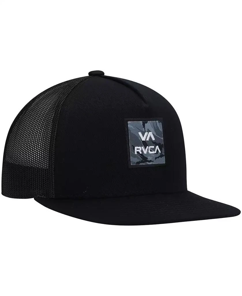 RVCA Big Boys Black ATW Print Trucker Snapback Hat 3