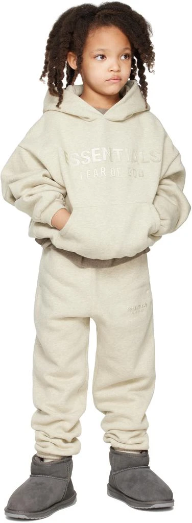 Essentials Kids Beige Classic Fleece Hoodie 4