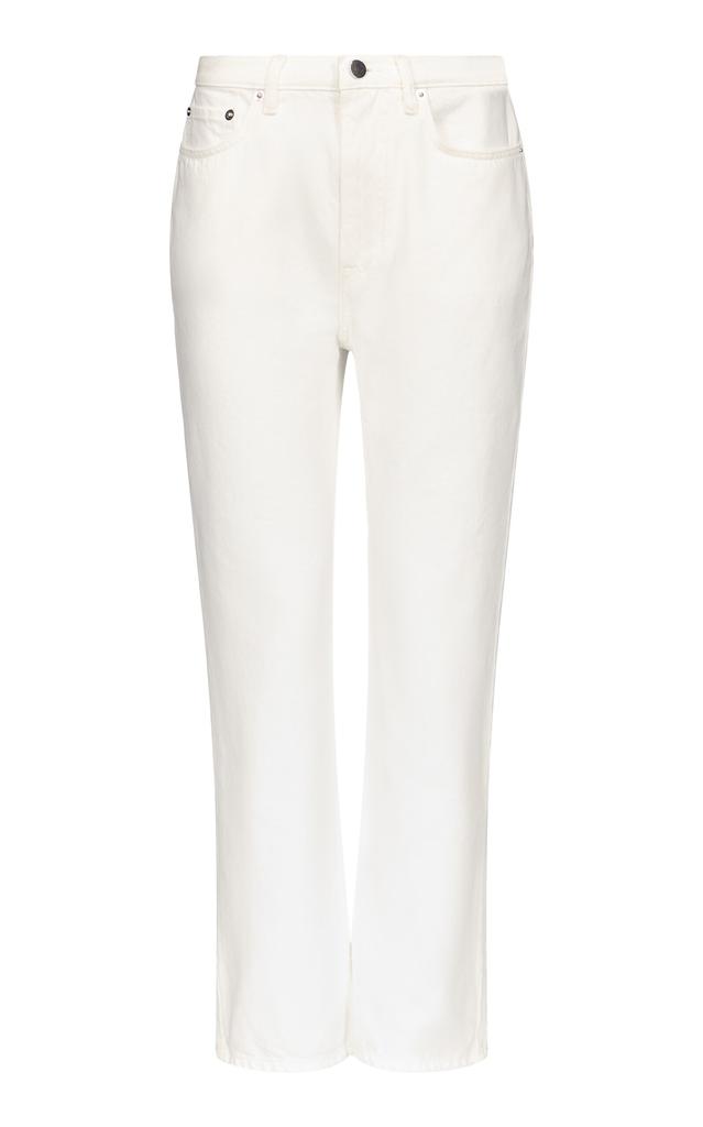 Loulou de Saison Loulou de Saison - Jude Rigid Straight-Leg Jeans - Ivory - 27 - Moda Operandi