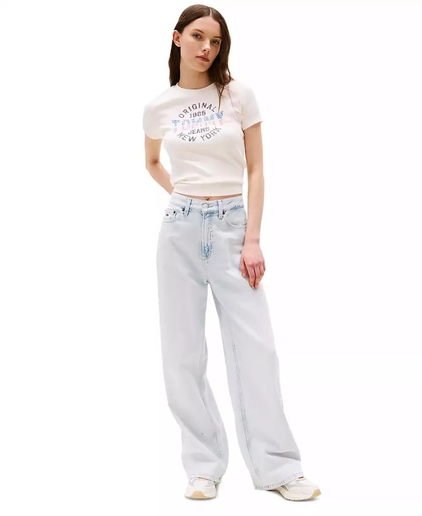 Tommy Jeans Women's Slim-Fit Ribbed Americana Graphic T-Shirt 2