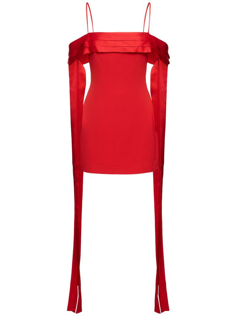 DAVID KOMA NEON PINK SATIN MIDI ミニドレス David Koma David Koma Neon Pink Satin Midi Dress - Dresses
