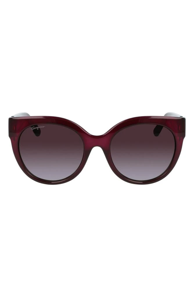 Salvatore Ferragamo Gancini 53mm Round Sunglasses 1