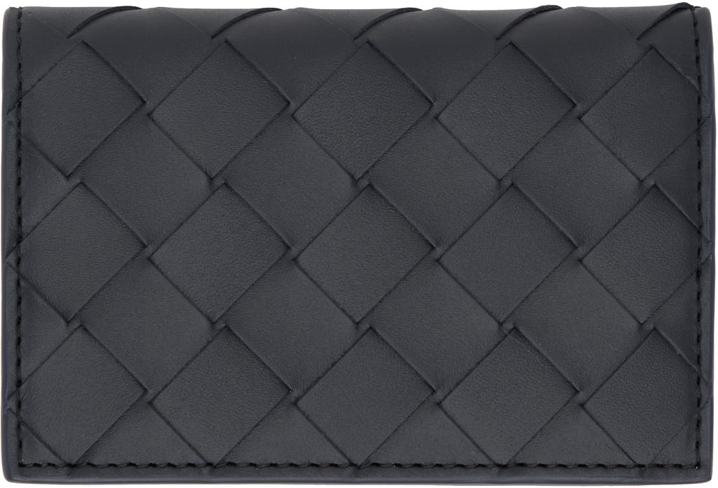 ★BOTTEGA VENETA★ Intrecciato Flap Card Holder Black 593115 Bottega Veneta Black Intrecciato Flap Card Holder - Bags