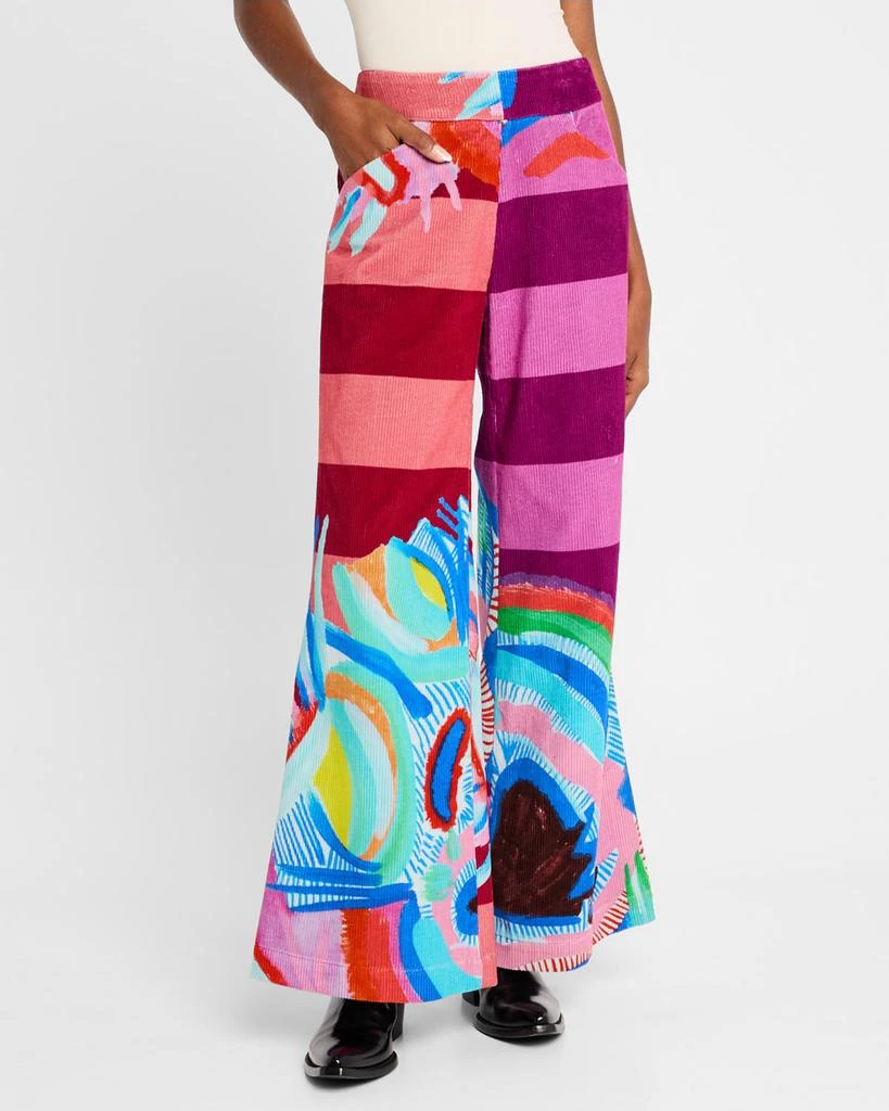 Rianna + Nina Betty Wide Leg Corduroy Fantasia Pants 4