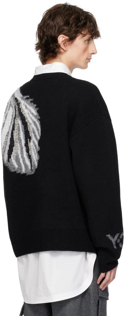 Y-3 Black Graphic Knit Sweater 3