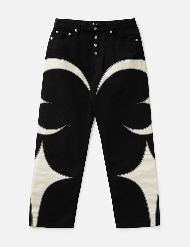 THUG CLUB TC Leather Washing Denim Pants 1