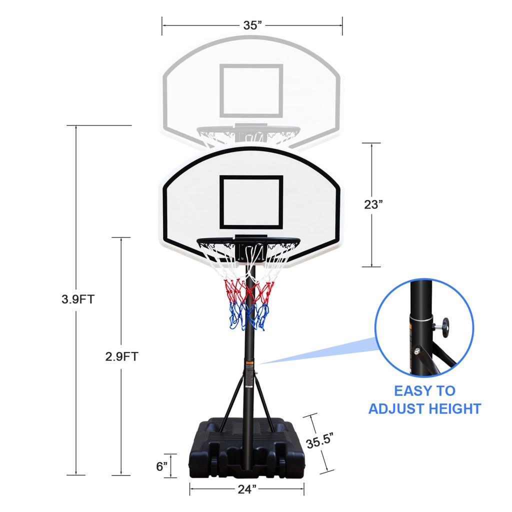 Streamdale Furniture Streamdale Adjustable Poolside Basketball Hoop for All Ages