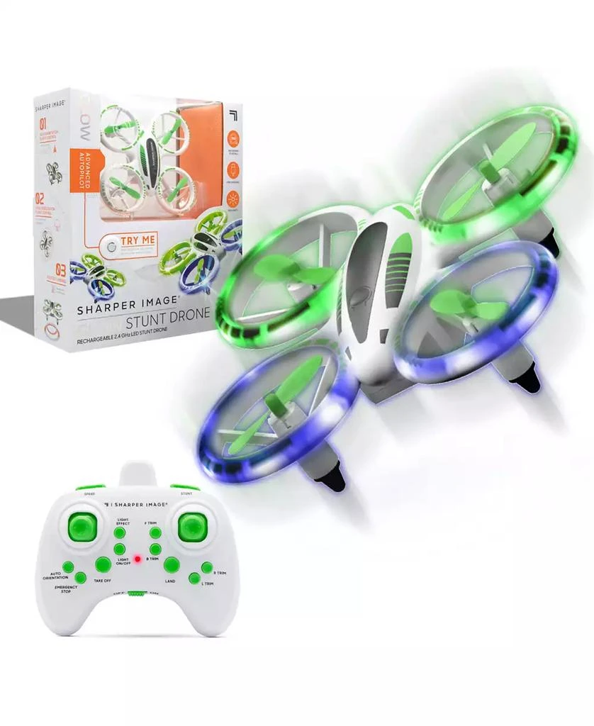 Sharper Image 2.4GHz RC Glow Up Stunt Drone with LED Lights 1