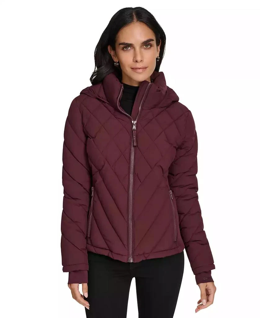 Calvin Klein Womens Side-Panel Hooded Packable Puffer Coat, Created for Macys 1