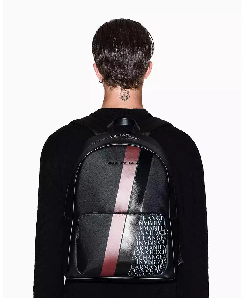Armani Exchange Men
s Striped Logo Details Backpack 2