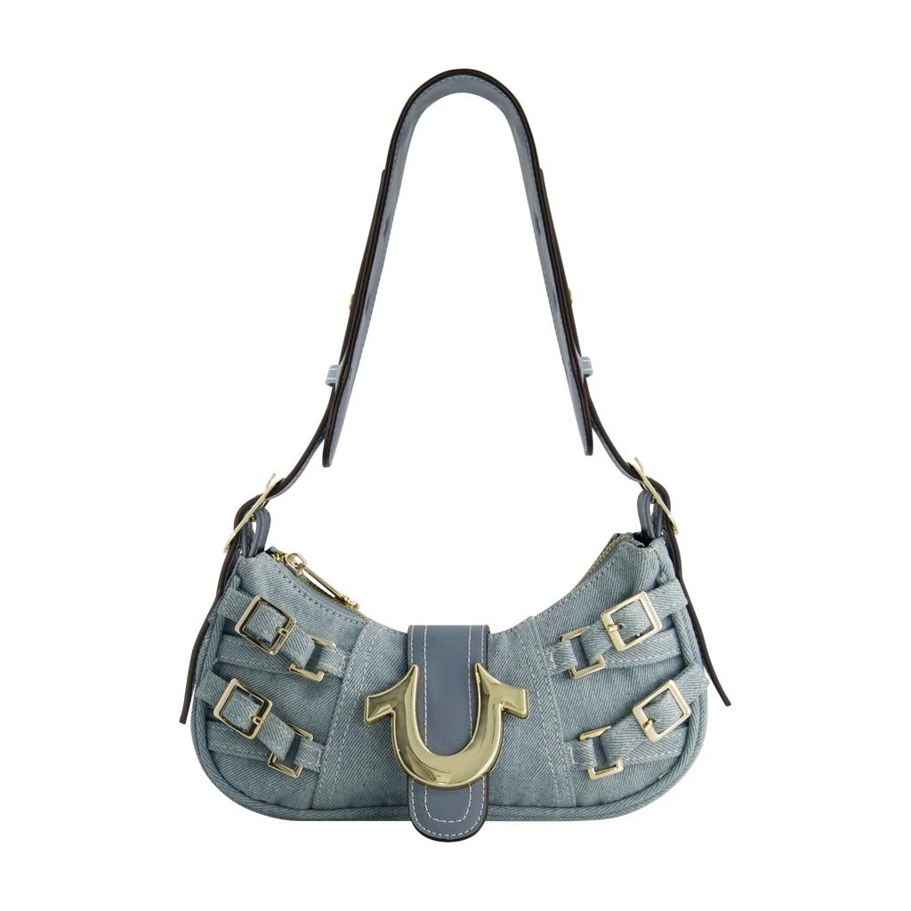 True Religion Multi Strap Denim Shoulder Bag 1