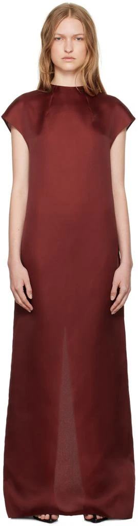Khaite Burgundy Lohan Maxi Dress 1
