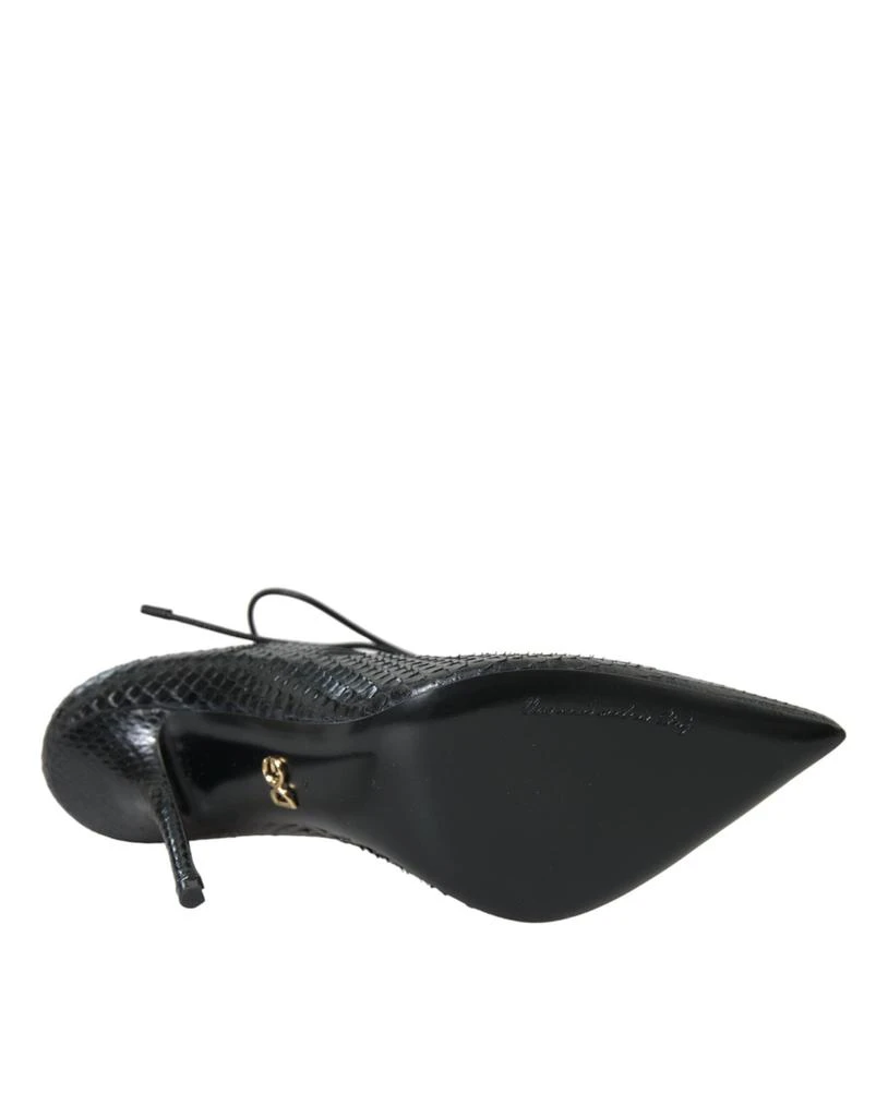 Dolce & Gabbana Dolce & Gabbana Black Python Leather Mary Jane Pumps Shoes 6