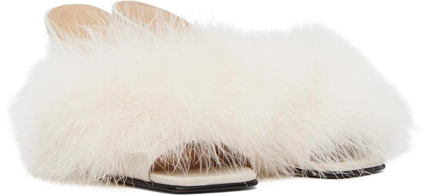 Maison Margiela Off-White Feather Mules 4