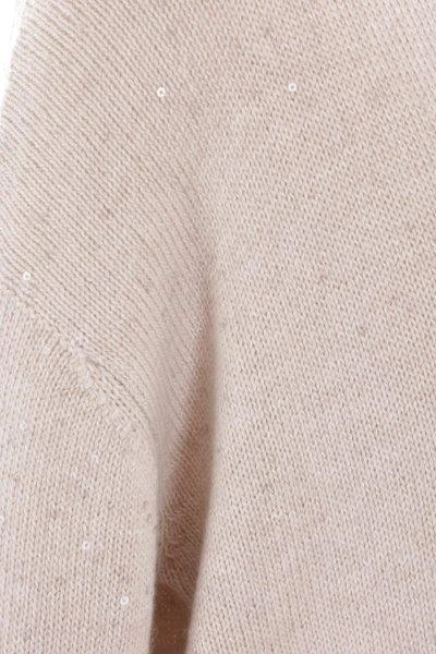 Brunello Cucinelli Brunello Cucinelli V-Neck Sequin Embellished Knitted Jumper 3