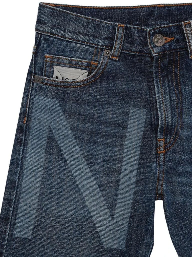 N°21 Logo Print Cotton Denim Shorts 2