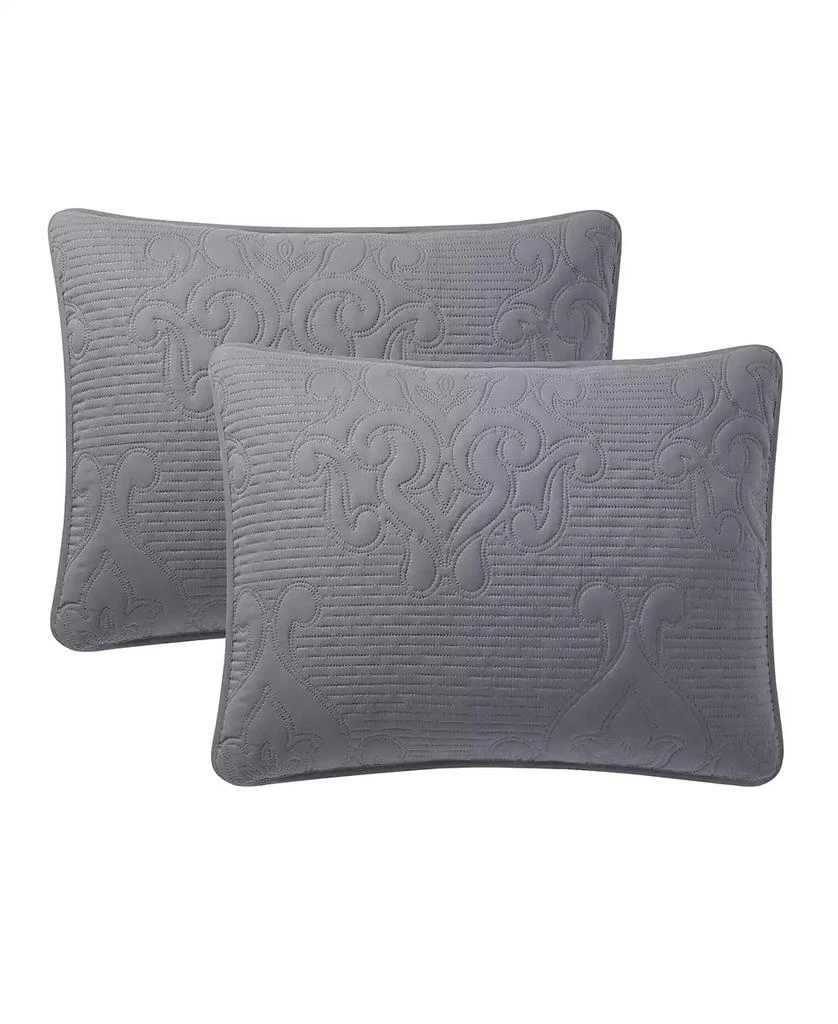 VCNY Home Solomun Pinsonic Damask 3-Pc. Quilt Set 5