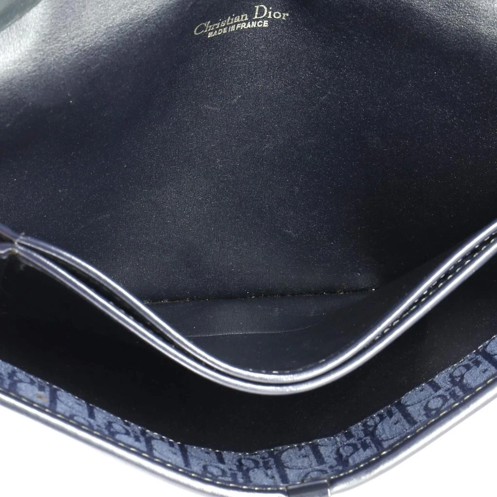 Dior Vintage Chain Flap Shoulder Bag Diorissimo Canvas Medium 5
