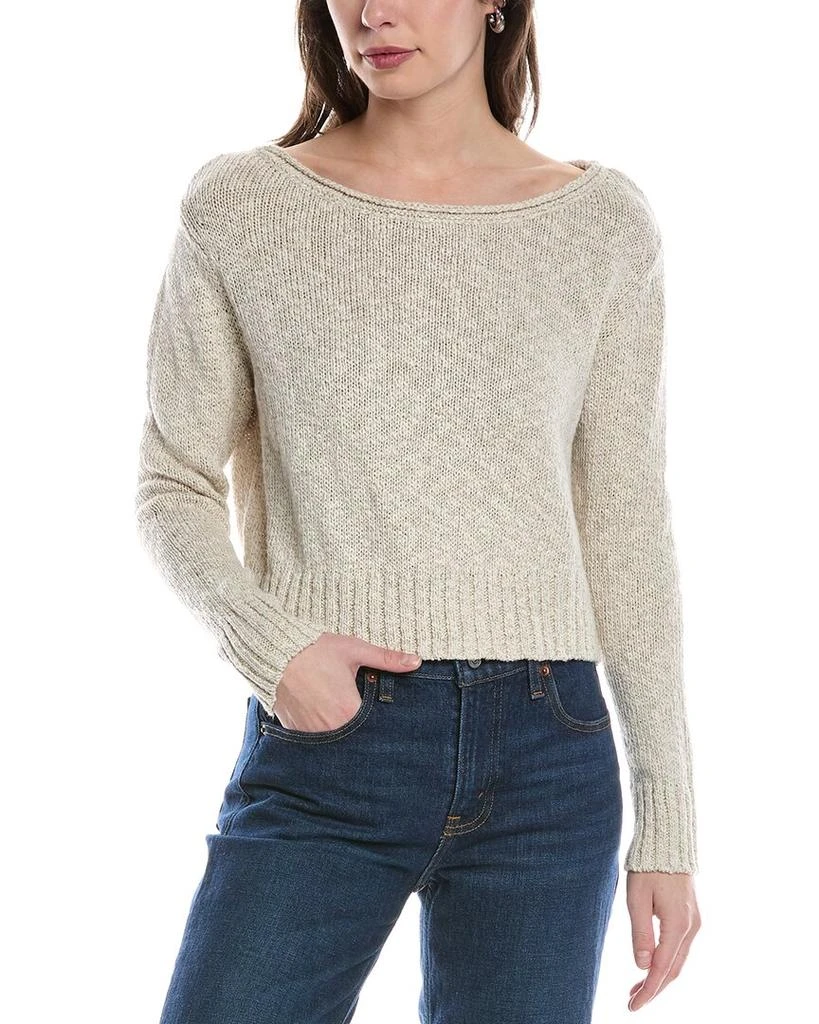 James Perse Boatneck Linen-Blend Sweater 1