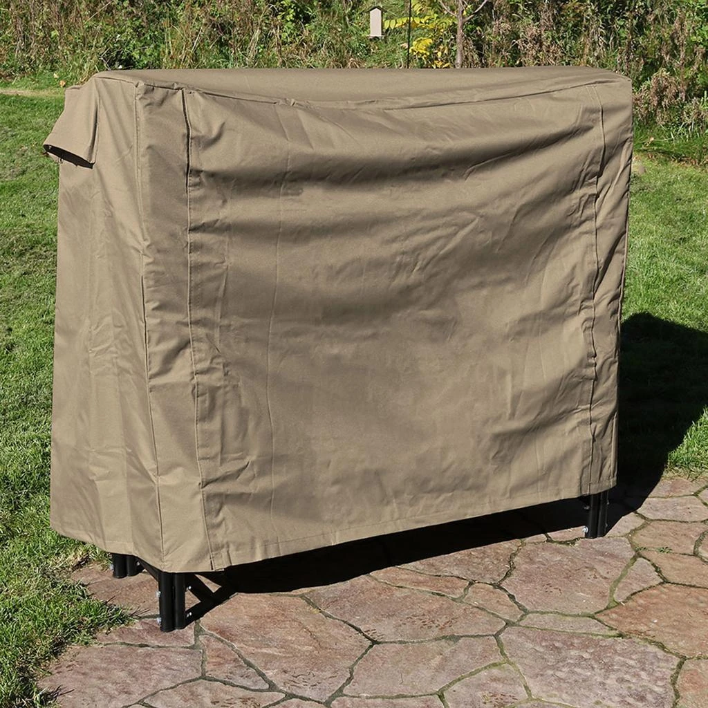 Sunnydaze Outdoor Weather-Resistant Durable Polyester with PVC Backing Firewood Log Hoop Cover - 4' 3