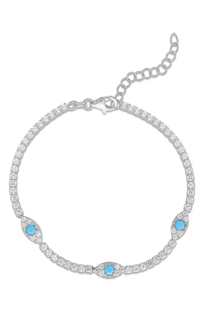 Sphera Milano CZ Evil Eye Tennis Bracelet