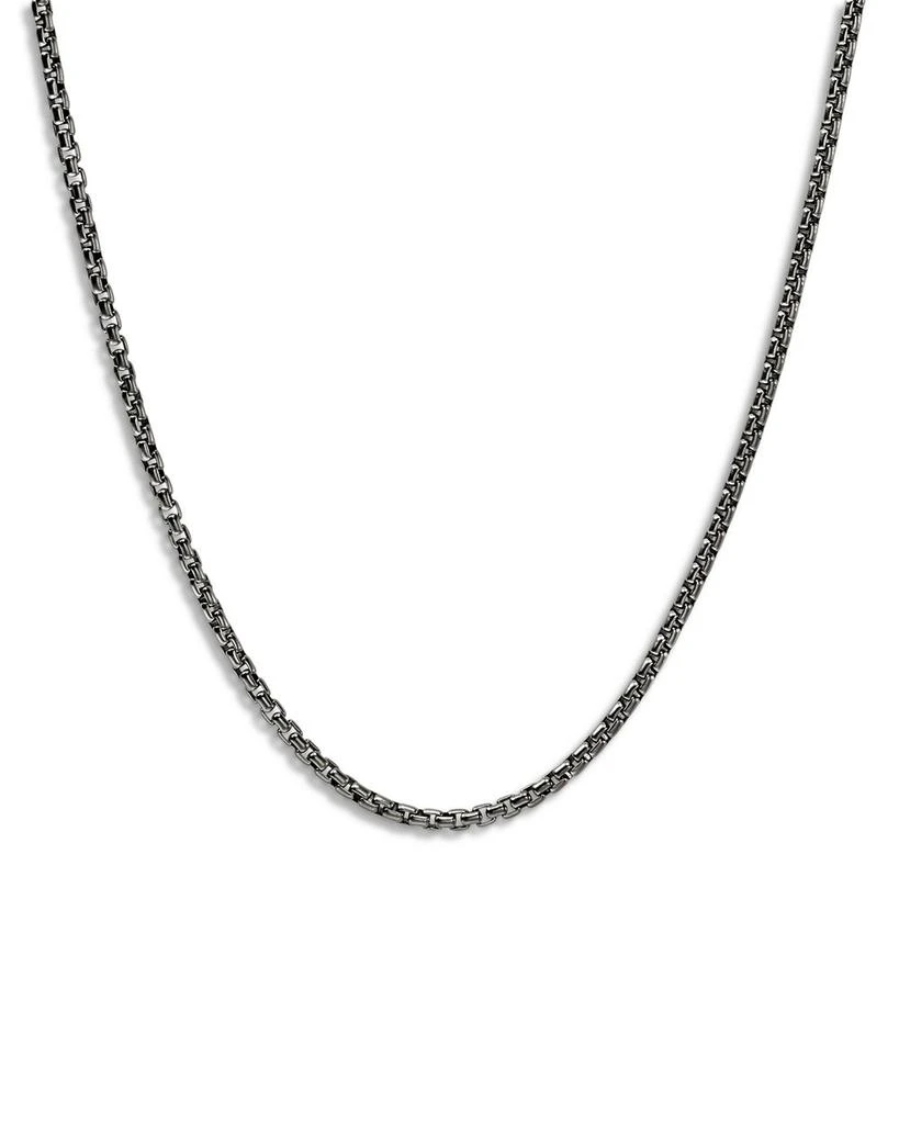 John Hardy Men
s Dark Silver Chain Box Link Necklace, 20" 1