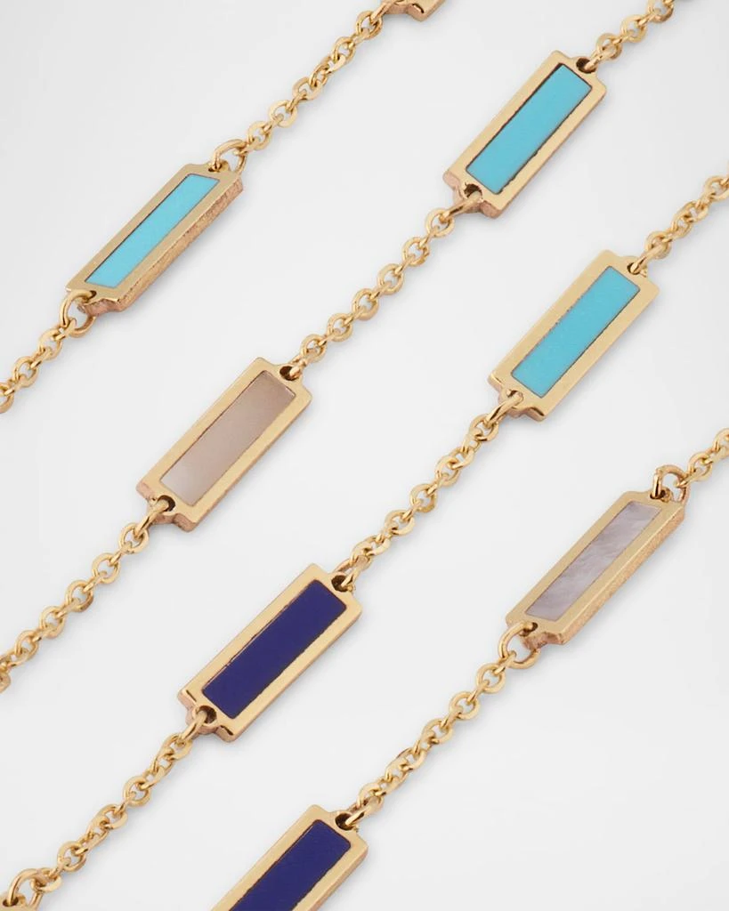 Frederic Sage 14K Yellow Gold 17-Station Inlay Necklace 3