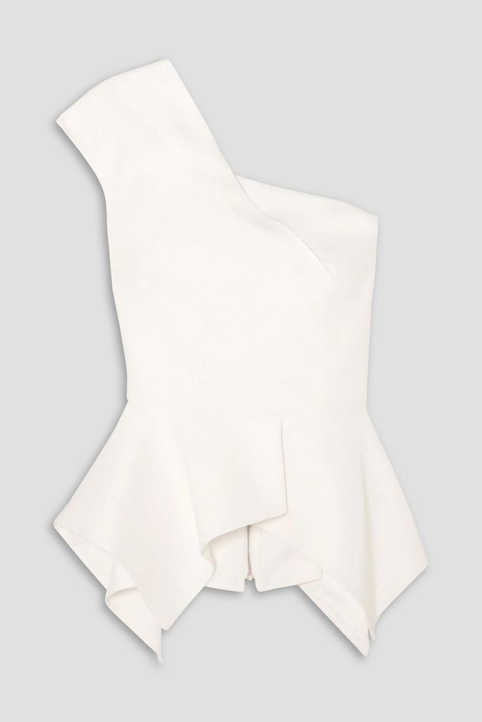 ROLAND MOURET Rodmell one-shoulder crepe peplum top