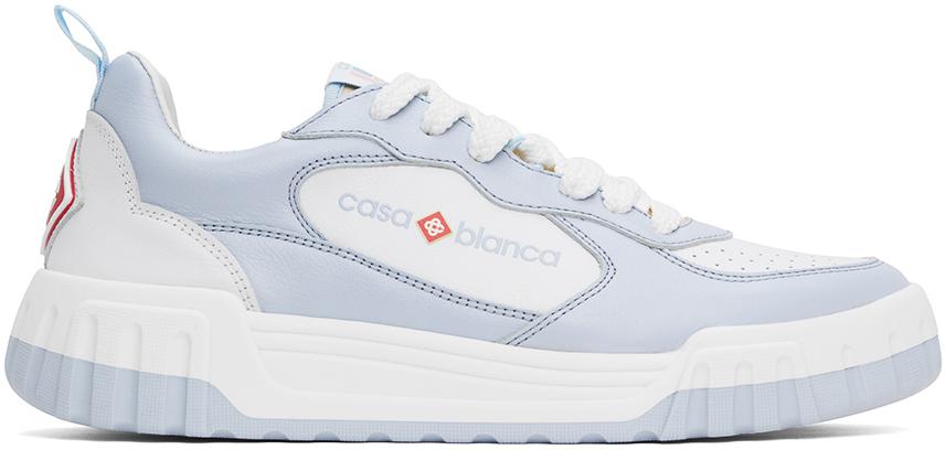【関税込み】Casablanca グリーン＆ホワイト Court スニーカー Casablanca Green & White 'The Court' Sneakers - Casual Shoes
