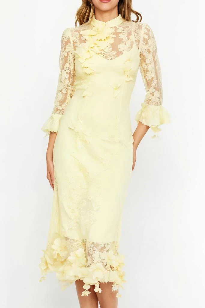 mermaid style wedding dress with lace sleeves Lace Appliquéd Mermaid Wedding Dress main image 0