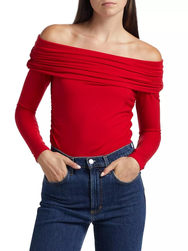 Reformation Florentina Stretch Knit Off-The-Shoulder Top 3