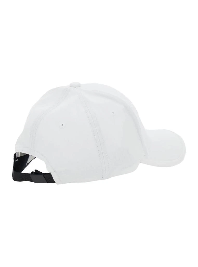 Stone Island Junior White Baseball Cap With Logo In Cotton Boy 2
