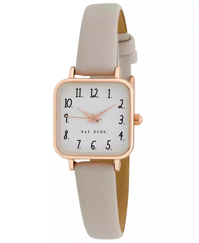 Rae Dunn Women's Amy Gray Polyurethane Strap Watch 1
